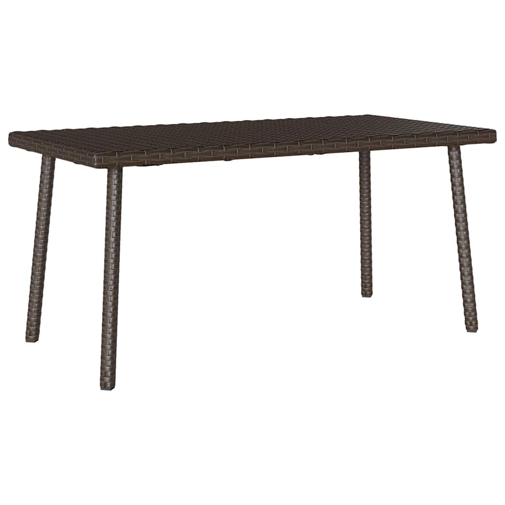 Garden Coffee Table Rectangular Brown 80x40x37 cm Poly Rattan